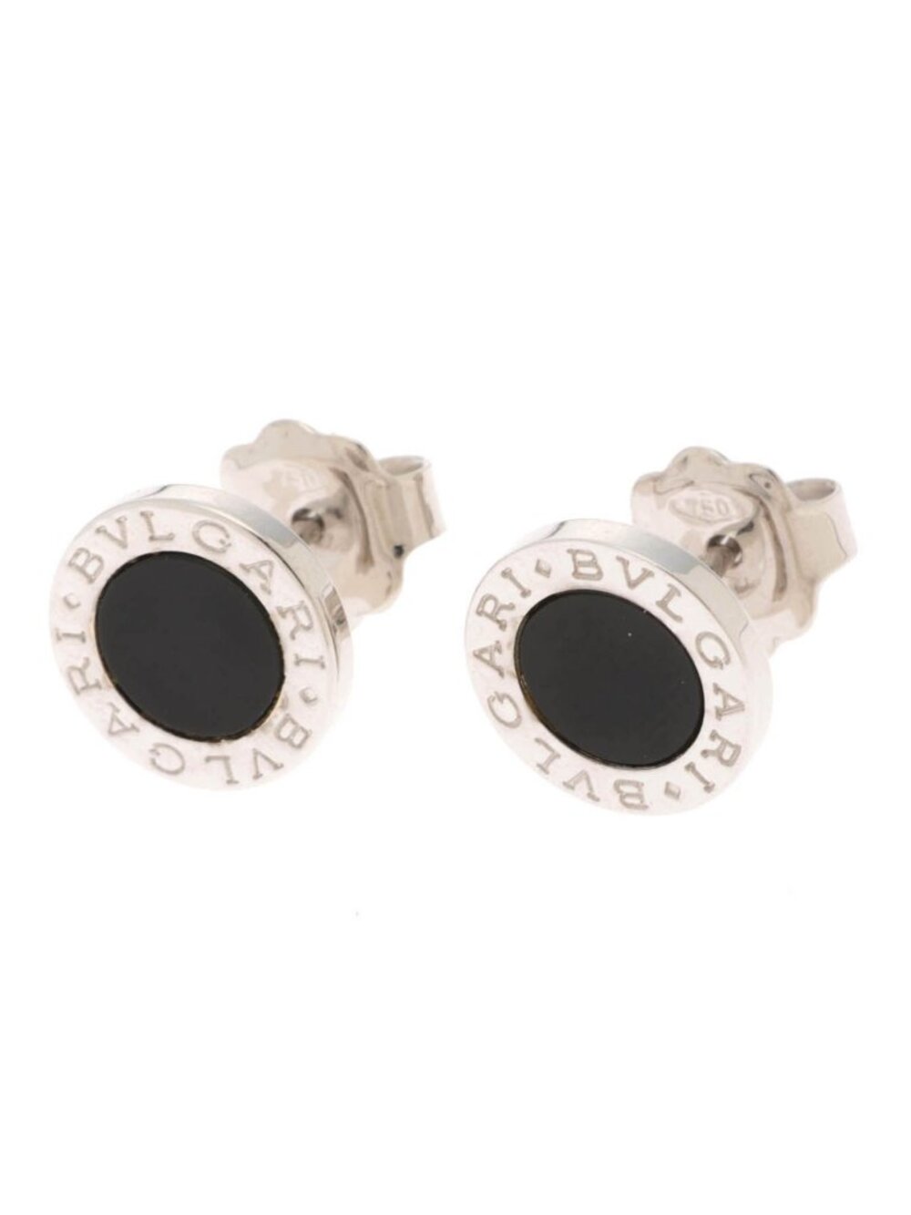 Bvlgari Earrings White Gold Onyx